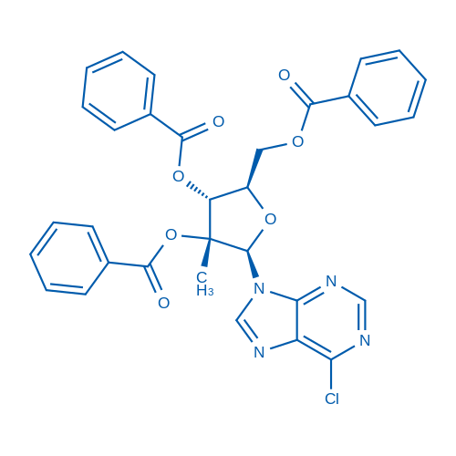 6-Chloro-9-(2,3,5-tri-O-benzoyl-2-C-methyl-beta-D-ribofuranosyl)-9H-purine 1g