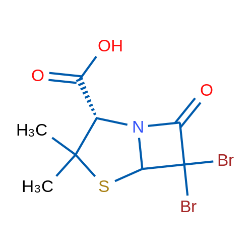 (2S)-6,6-Dibromo-3,3-dimethyl-7-oxo-4-thia-1-azabicyclo[3.2.0]heptane-2-carboxylic acid 1g