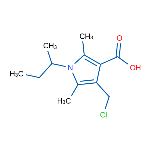 1-(Butan-2-yl)-4-(chloromethyl)-2,5-dimethyl-1H-pyrrole-3-carboxylic acid 1g