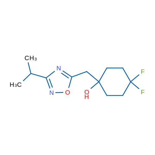 4,4-Difluoro-1-{[3-(propan-2-yl)-1,2,4-oxadiazol-5-yl]methyl}cyclohexan-1-ol 1g