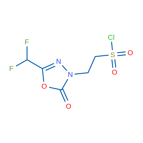 2-[5-(Difluoromethyl)-2-oxo-2,3-dihydro-1,3,4-oxadiazol-3-yl]ethane-1-sulfonyl chloride 1g