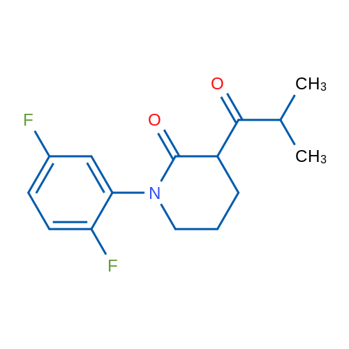 1-(2,5-Difluorophenyl)-3-(2-methylpropanoyl)piperidin-2-one 1g