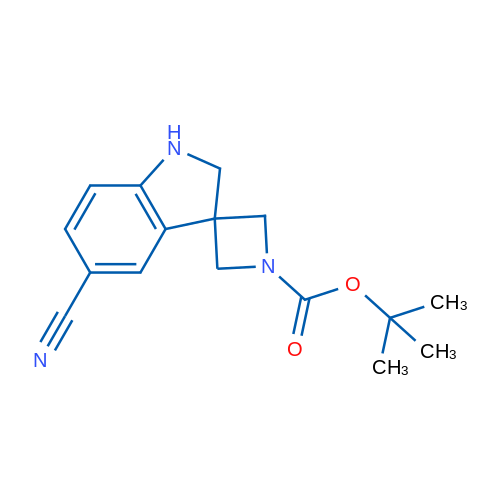 tert-Butyl 5'-cyano-1',2'-dihydrospiro[azetidine-3,3'-indole]-1-carboxylate 1g