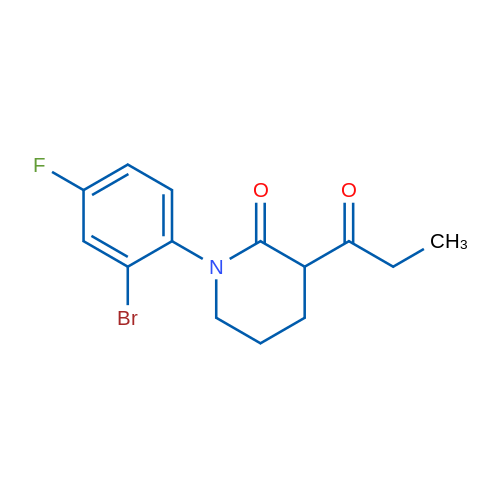 1-(2-Bromo-4-fluorophenyl)-3-propanoylpiperidin-2-one 1g