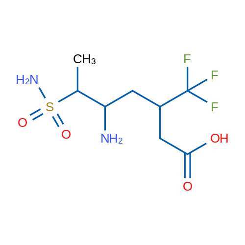 5-Amino-6-sulfamoyl-3-(trifluoromethyl)heptanoic acid 1g