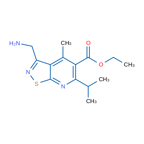 Ethyl 3-(aminomethyl)-4-methyl-6-(propan-2-yl)-[1,2]thiazolo[5,4-b]pyridine-5-carboxylate 1g