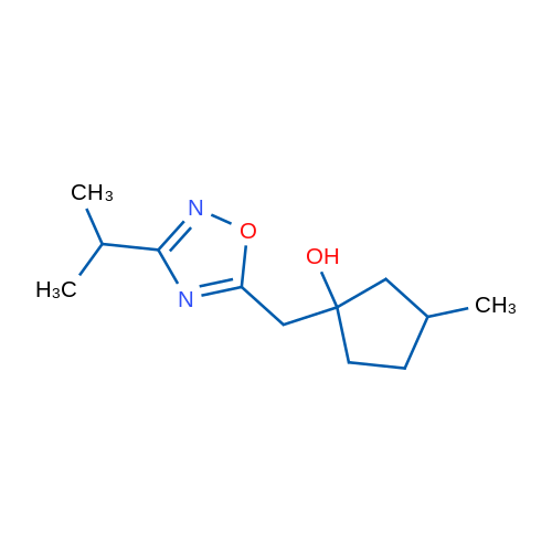 3-Methyl-1-{[3-(propan-2-yl)-1,2,4-oxadiazol-5-yl]methyl}cyclopentan-1-ol 1g