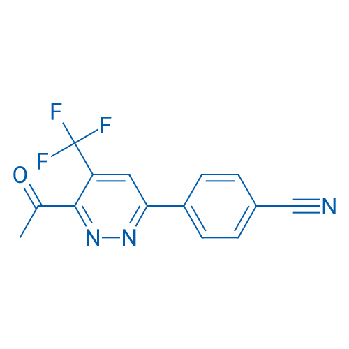 4-[6-Acetyl-5-(trifluoromethyl)pyridazin-3-yl]benzonitrile 1g