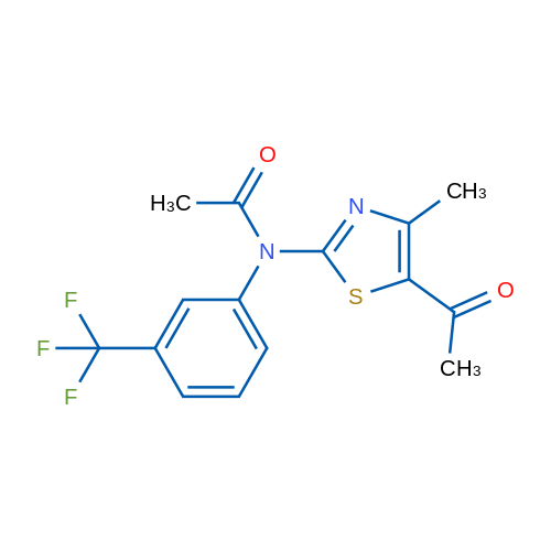 N-(5-Acetyl-4-methyl-1,3-thiazol-2-yl)-N-[3-(trifluoromethyl)phenyl]acetamide 1g