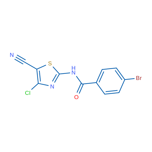 4-Bromo-N-(4-chloro-5-cyano-1,3-thiazol-2-yl)benzamide 1g
