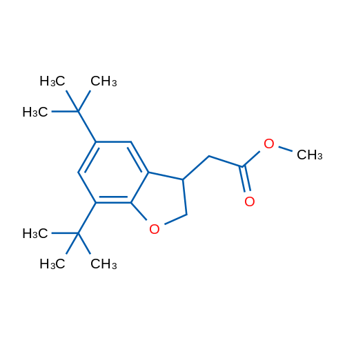 Methyl 2-(5,7-di-tert-butyl-2,3-dihydrobenzofuran-3-yl)acetate 250mg