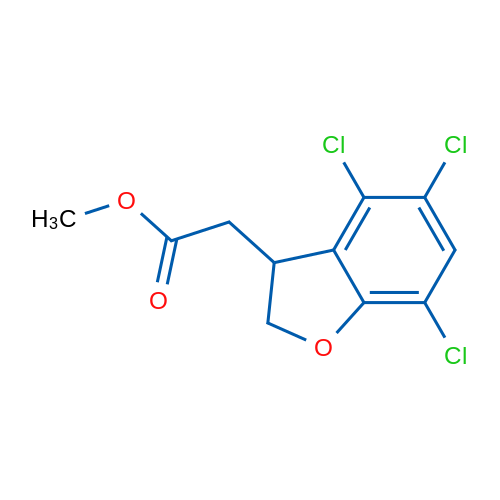 Methyl 2-(4,5,7-trichloro-2,3-dihydrobenzofuran-3-yl)acetate 1g
