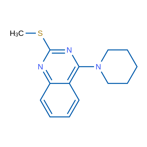 2-(Methylsulfanyl)-4-(piperidin-1-yl)quinazoline 1g