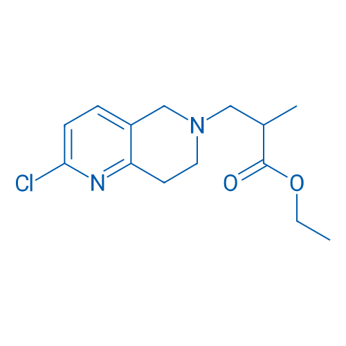 ETHYL 3-(2-CHLORO-7,8-DIHYDRO-1,6-NAPHTHYRIDIN-6(5H)-YL)-2-METHYLPROPANOATE 250mg