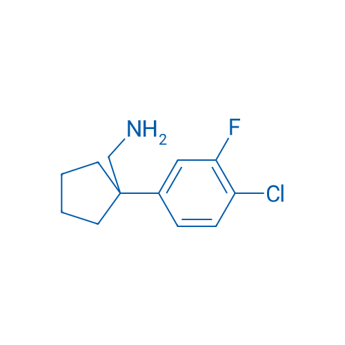 (1-(4-Chloro-3-fluorophenyl)cyclopentyl)methanamine 250mg