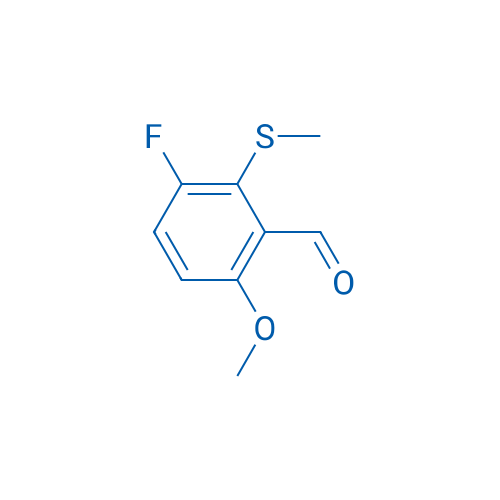 3-Fluoro-6-methoxy-2-(methylthio)benzaldehyde 250mg