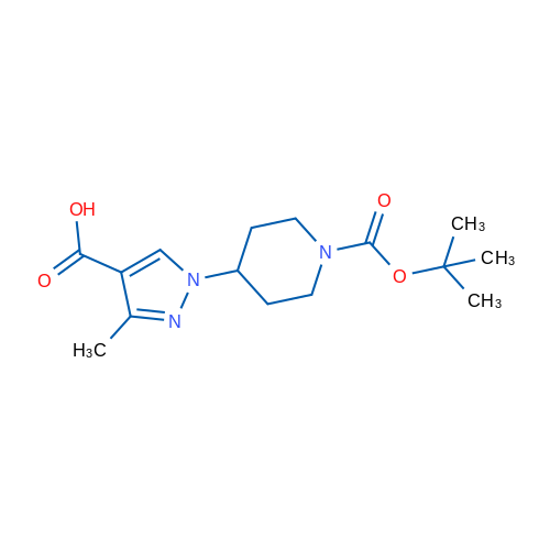1-{1-[(tert-butoxy)carbonyl]piperidin-4-yl}-3-methyl-1H-pyrazole-4-carboxylic acid 1g