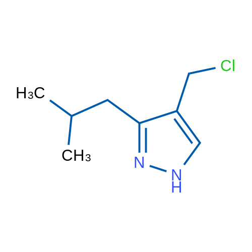 4-(Chloromethyl)-3-(2-methylpropyl)-1H-pyrazole 1g