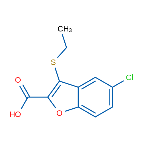 5-Chloro-3-(ethylsulfanyl)-1-benzofuran-2-carboxylic acid 1g