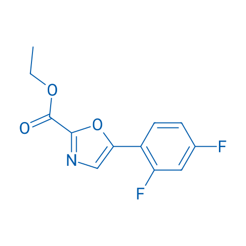 Ethyl 5-(2,4-difluorophenyl)oxazole-2-carboxylate 250mg