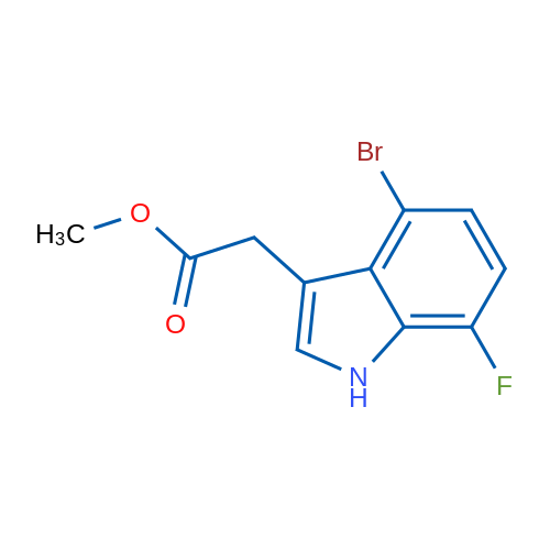 Methyl 2-(4-bromo-7-fluoro-1H-indol-3-yl)acetate 250mg