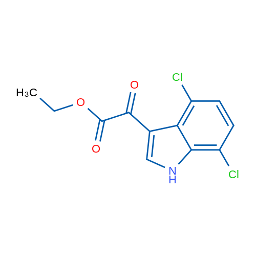 Ethyl 2-(4,7-dichloro-1H-indol-3-yl)-2-oxoacetate 250mg