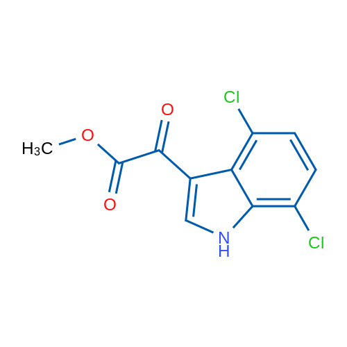 Methyl 2-(4,7-dichloro-1H-indol-3-yl)-2-oxoacetate 250mg