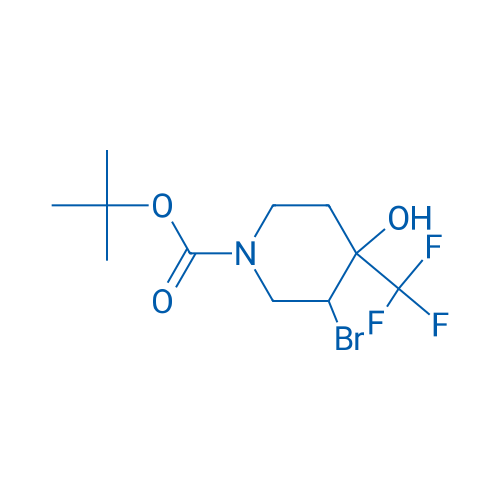 tert-Butyl 3-bromo-4-hydroxy-4-(trifluoromethyl)piperidine-1-carboxylate 250mg