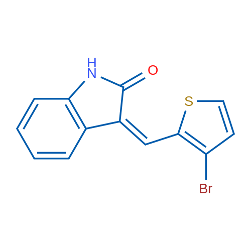 (3Z)-3-[(3-Bromothiophen-2-yl)methylidene]-2,3-dihydro-1H-indol-2-one 1g