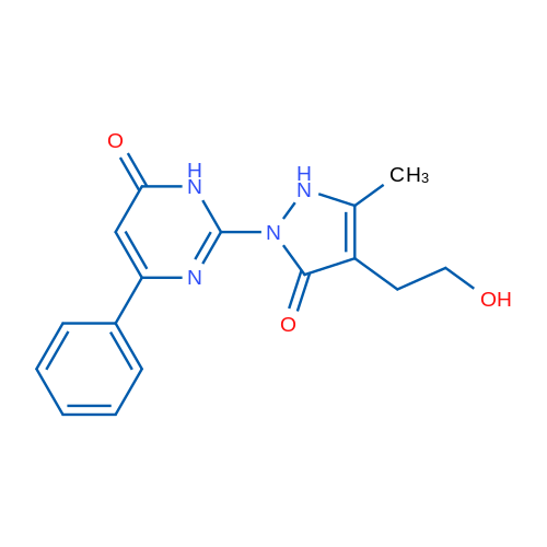 2-[4-(2-Hydroxyethyl)-3-methyl-5-oxo-2,5-dihydro-1H-pyrazol-1-yl]-6-phenyl-3,4-dihydropyrimidin-4-one 1g