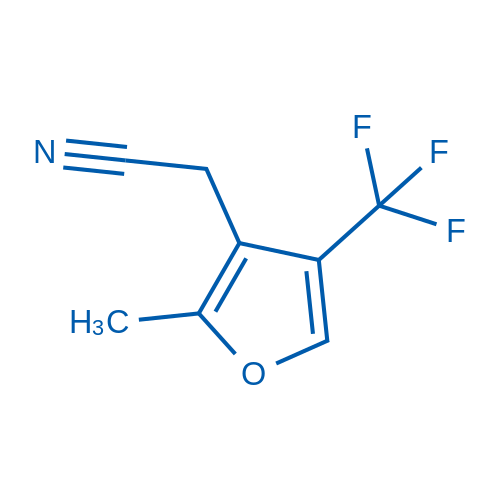 2-(2-Methyl-4-(trifluoromethyl)furan-3-yl)acetonitrile 250mg