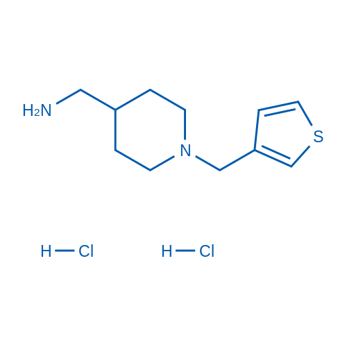 (1-(Thiophen-3-ylmethyl)piperidin-4-yl)methanamine dihydrochloride 250mg