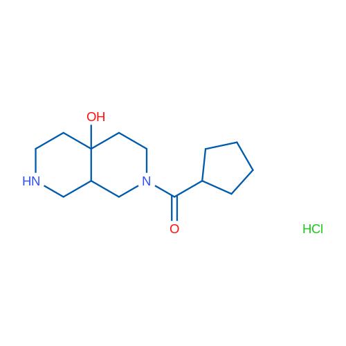 2-(CYclopentylcarbonyl)octahydro-2,7-naphthyridin-4a(2h)-ol hydrochloride 250mg