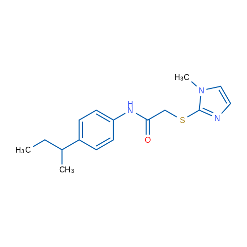 N-[4-(Butan-2-yl)phenyl]-2-[(1-methyl-1H-imidazol-2-yl)sulfanyl]acetamide 1g