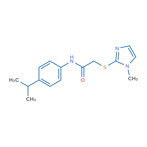 2-[(1-Methyl-1H-imidazol-2-yl)sulfanyl]-N-[4-(propan-2-yl)phenyl]acetamide 1g