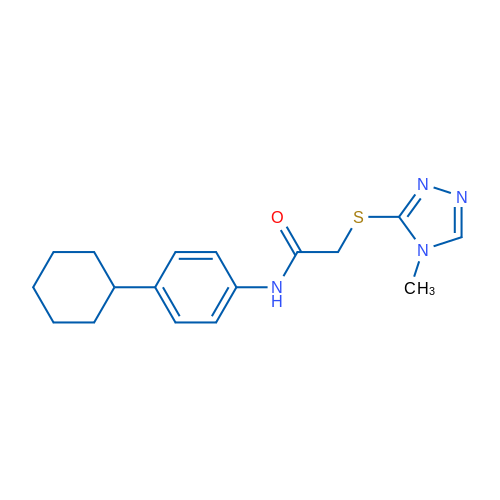 N-(4-Cyclohexylphenyl)-2-[(4-methyl-4H-1,2,4-triazol-3-yl)sulfanyl]acetamide 1g