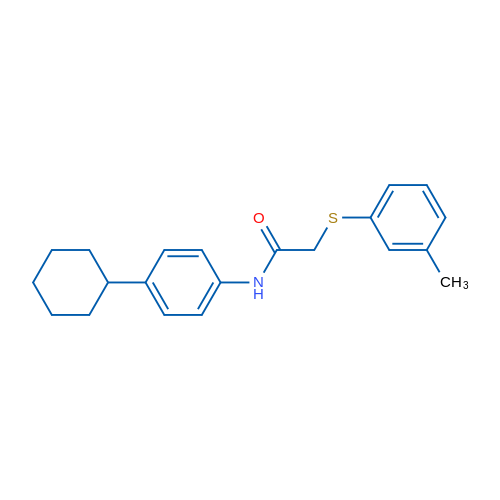 N-(4-Cyclohexylphenyl)-2-[(3-methylphenyl)sulfanyl]acetamide 1g