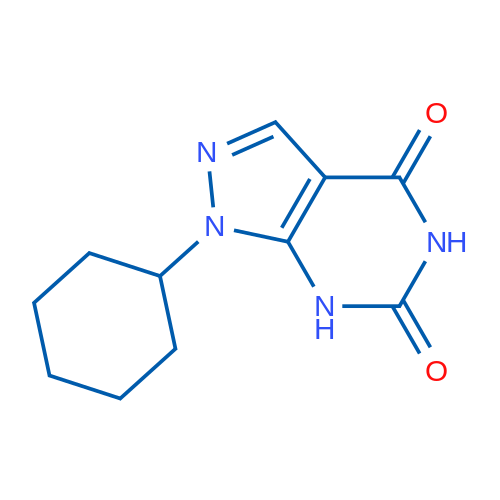 1-Cyclohexyl-1H-pyrazolo[3,4-d]pyrimidine-4,6(5H,7H)-dione 1g