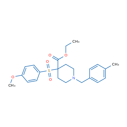 Ethyl 4-(4-methoxybenzenesulfonyl)-1-[(4-methylphenyl)methyl]piperidine-4-carboxylate 1g