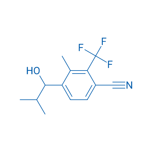 4-(1-HYDROXY-2-METHYLPROPYL)-3-METHYL-2-(TRIFLUOROMETHYL)BENZONITRILE 250mg
