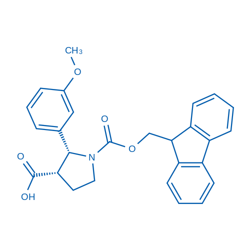rel-(2R,3S)-1-(((9H-Fluoren-9-yl)methoxy)carbonyl)-2-(3-methoxyphenyl)pyrrolidine-3-carboxylic acid 100mg