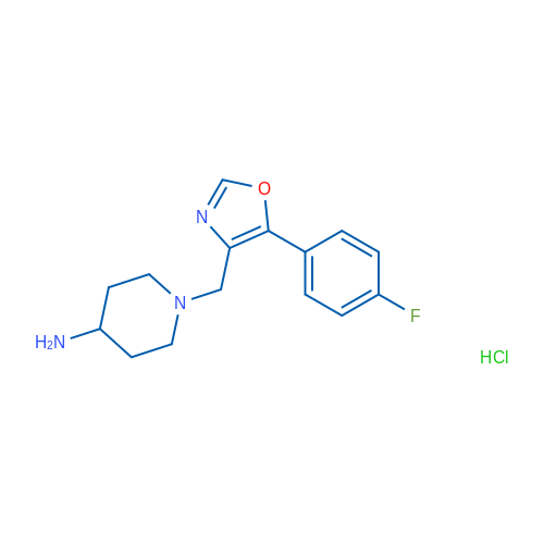 1-((5-(4-Fluorophenyl)oxazol-4-yl)methyl)piperidin-4-amine hydrochloride 5g