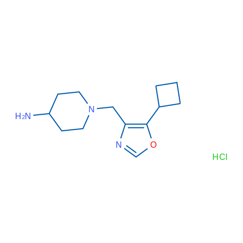 1-((5-Cyclobutyloxazol-4-yl)methyl)piperidin-4-amine hydrochloride 5g