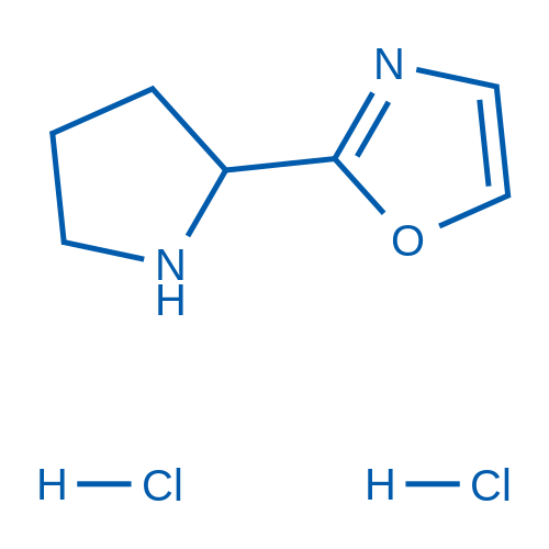 2-(Pyrrolidin-2-yl)oxazole dihydrochloride 250mg