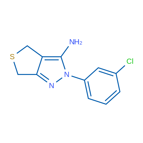 2-(3-Chloro-phenyl)-2,6-dihydro-4h-thieno[3,4-c]pyrazol-3-ylamine 50mg