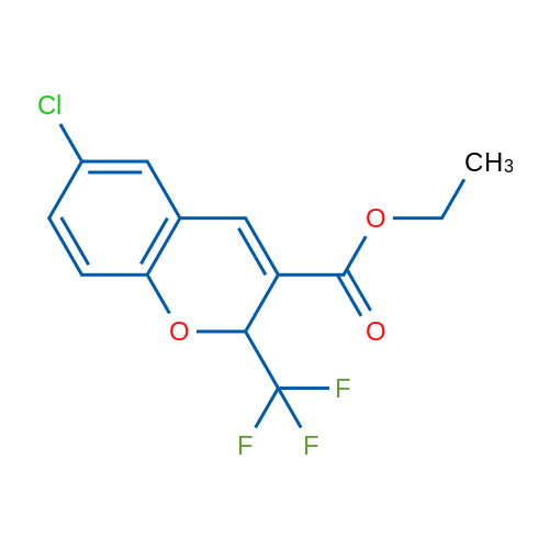 Ethyl 6-chloro-2-(trifluoromethyl)-2H-chromene-3-carboxylate 1g