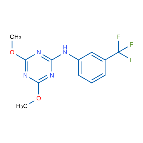 4,6-Dimethoxy-N-[3-(trifluoromethyl)phenyl]-1,3,5-triazin-2-amine 1g