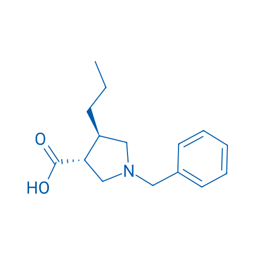 (3R,4R)-1-Benzyl-4-propylpyrrolidine-3-carboxylic acid 250mg