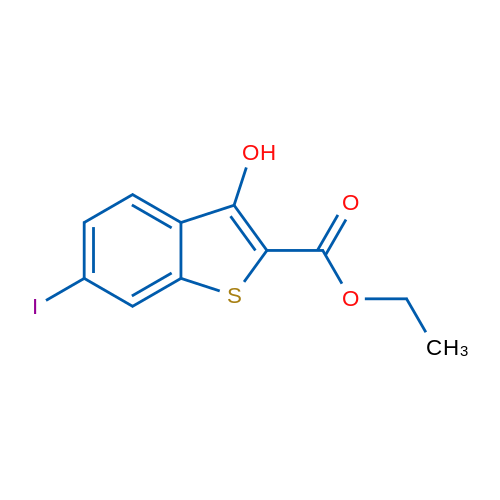 Ethyl 3-hydroxy-6-iodobenzo[b]thiophene-2-carboxylate 1g