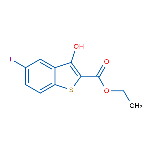 Ethyl 3-hydroxy-5-iodobenzo[b]thiophene-2-carboxylate 1g